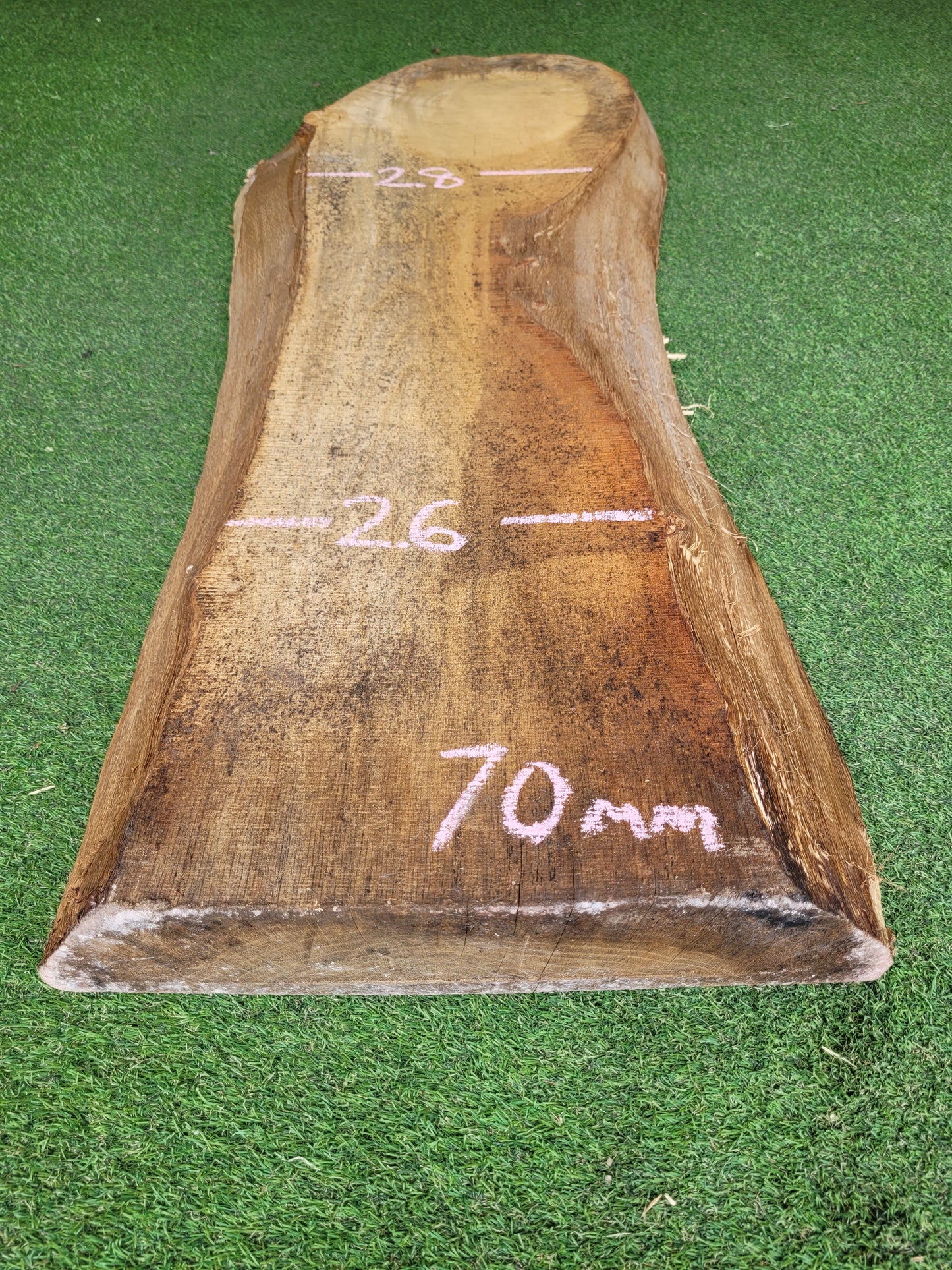 English Oak Unique Live Edge Hardwood Board 127cm Long
