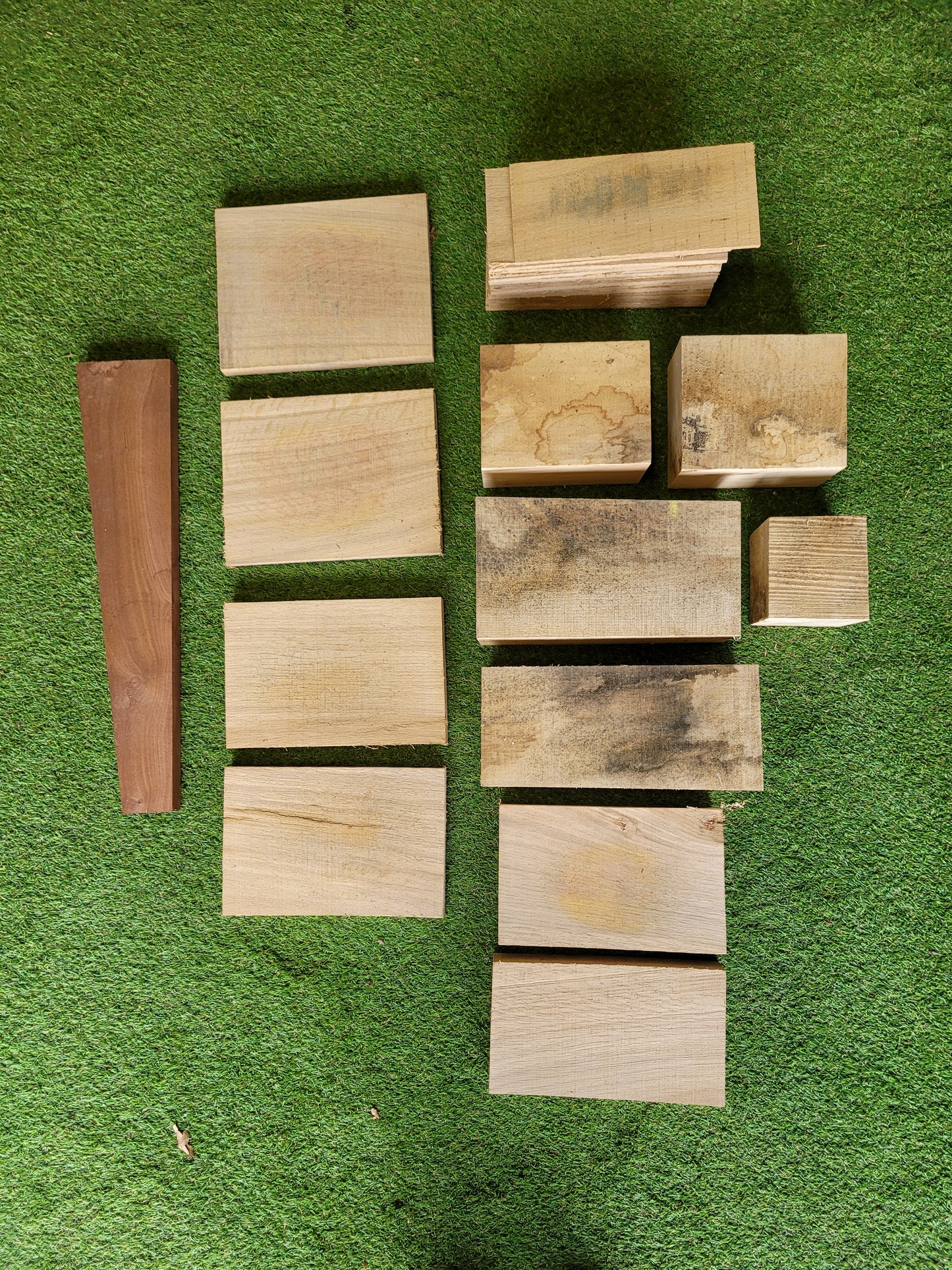 Hardwood Mixed Hobby Pack 30 Pieces Oak Sapele Horse Chestnut (0040)