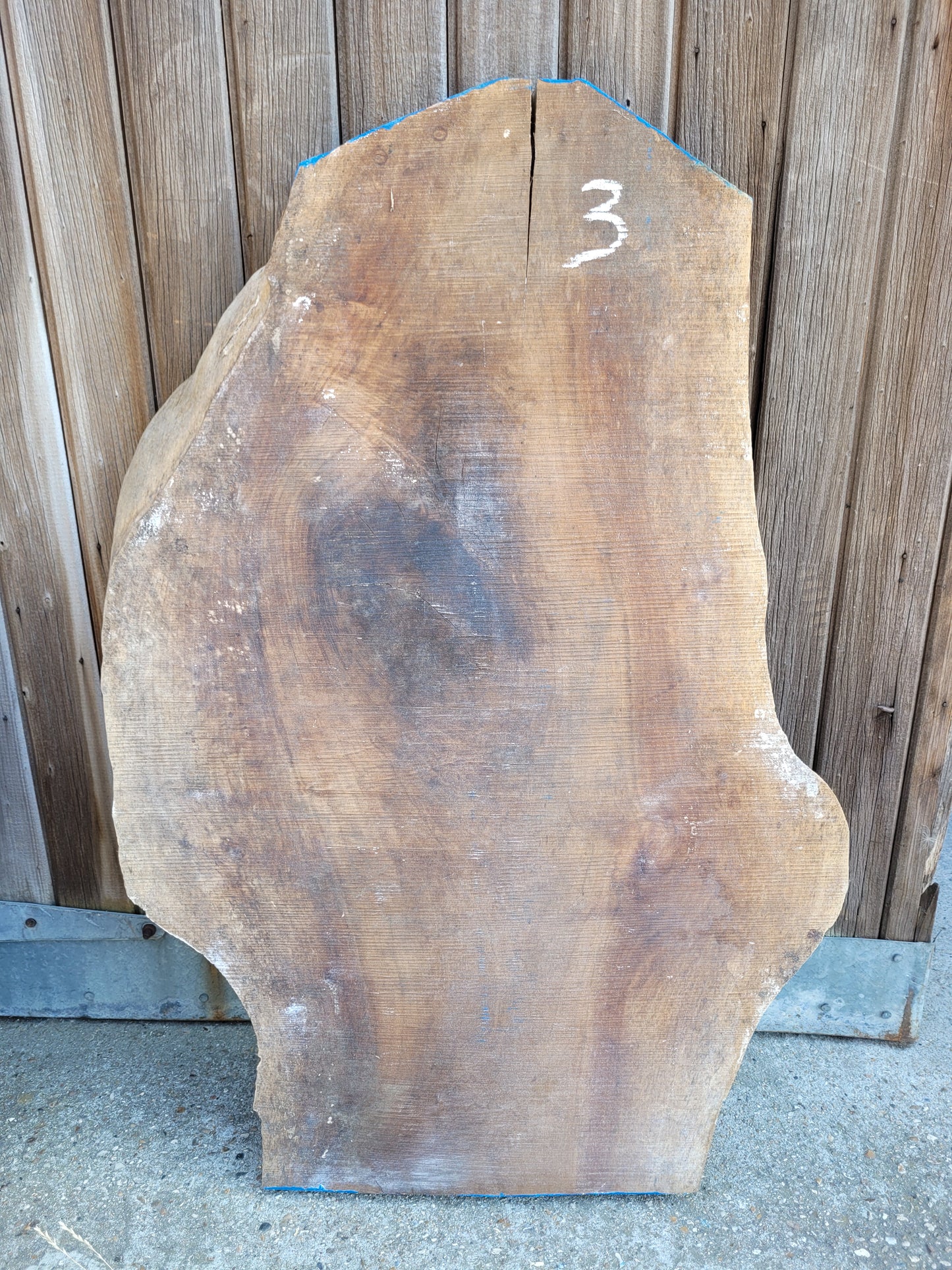 English Walnut Slab Live Edge Board Table Top 950 x 380/640 x 75mm (3)