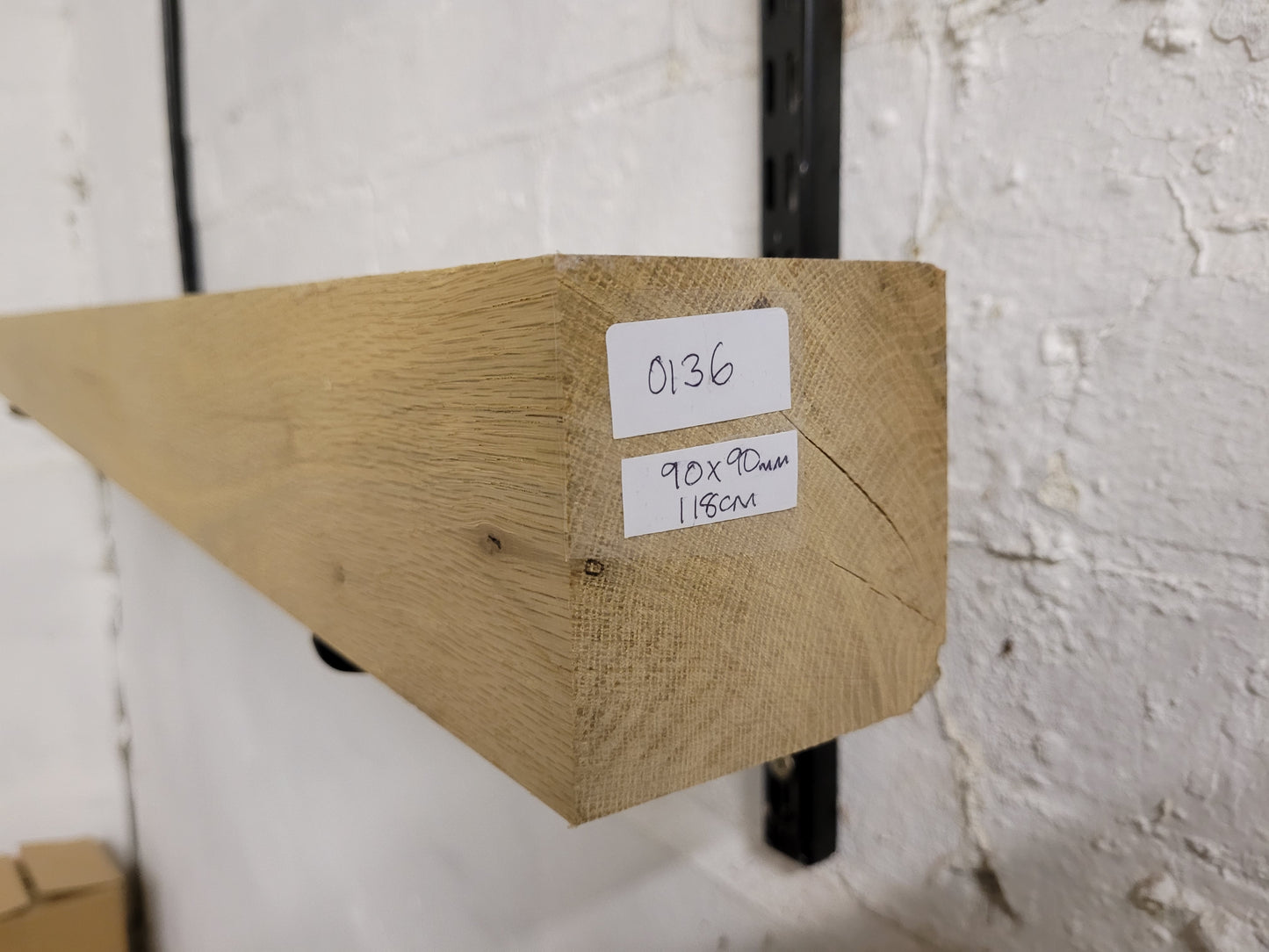 Oak Beam Fireplace Mantel Planed All Round 90 x 90 x 1180mm (136)