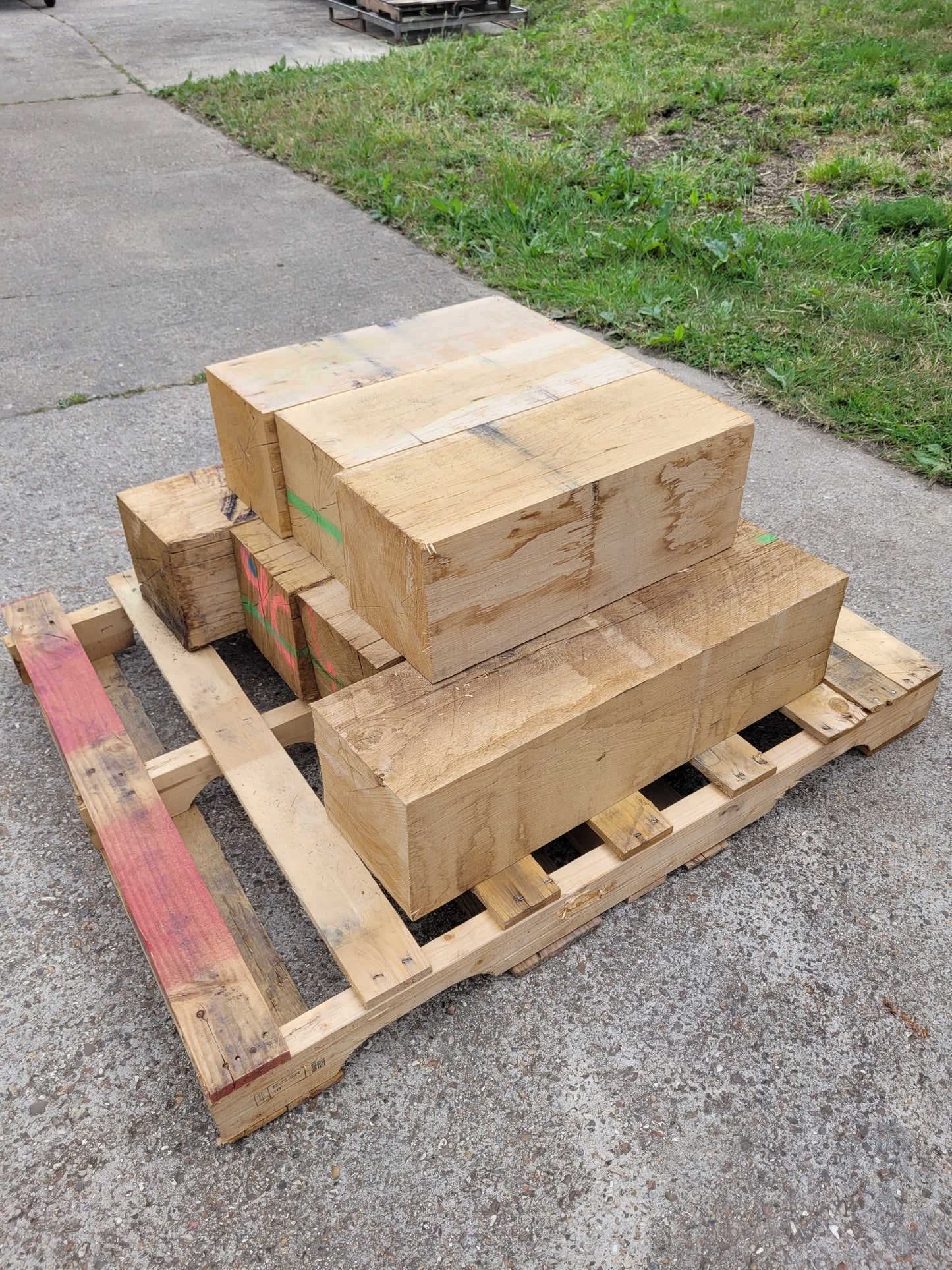 8"x8" Structural Oak Blocks Bollards x7