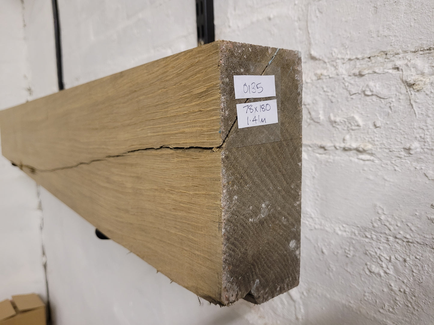 Oak Beam Fireplace Mantel Planed All Round 78 x 180 x 1410mm (135)