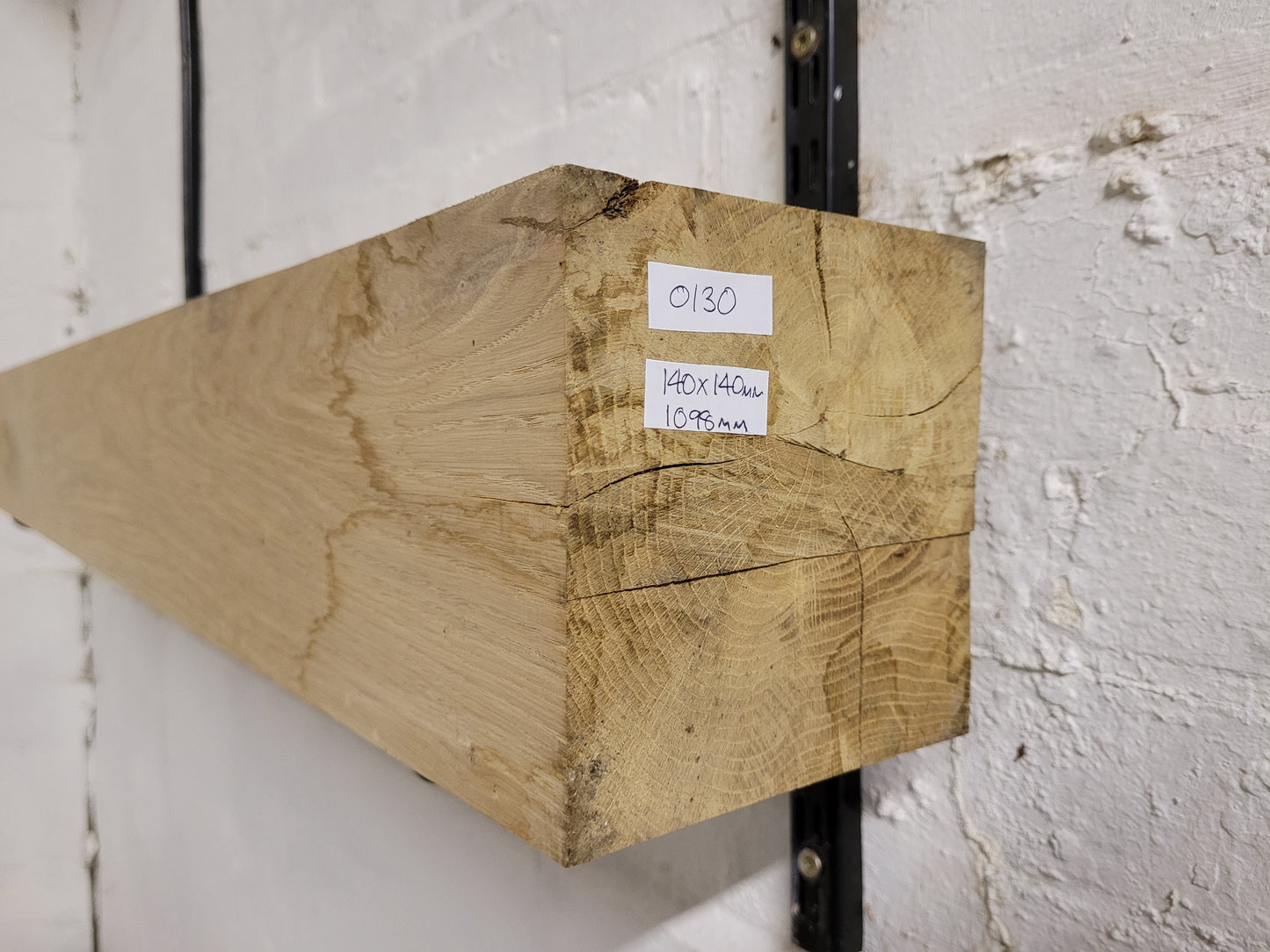 Oak Beam Fireplace Mantel Planed All Round 140 x 140 x 1098mm (130)