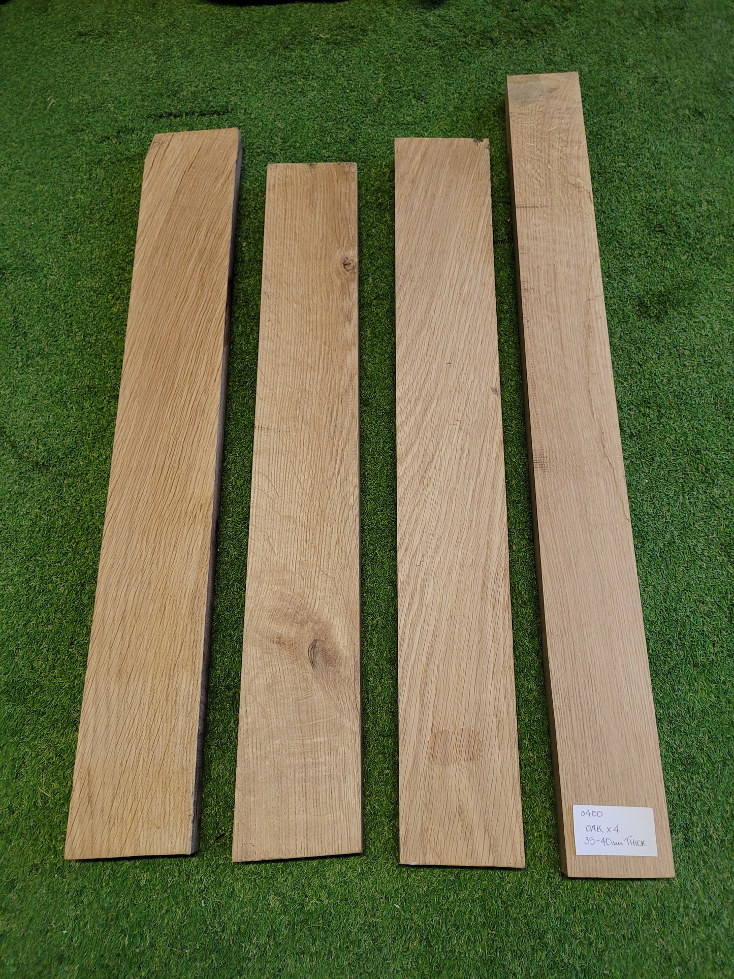 Solid English Oak Wood Boards Pack of 4 Rustic Planed (2602)