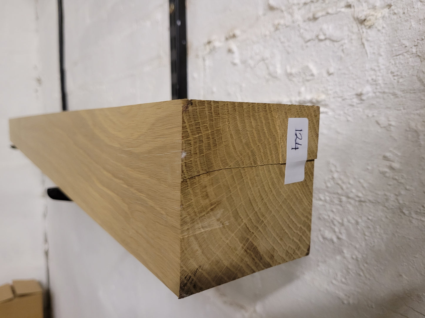 Oak Beam Fireplace Mantel Planed All Round 90 x 90 x 1450mm (124)