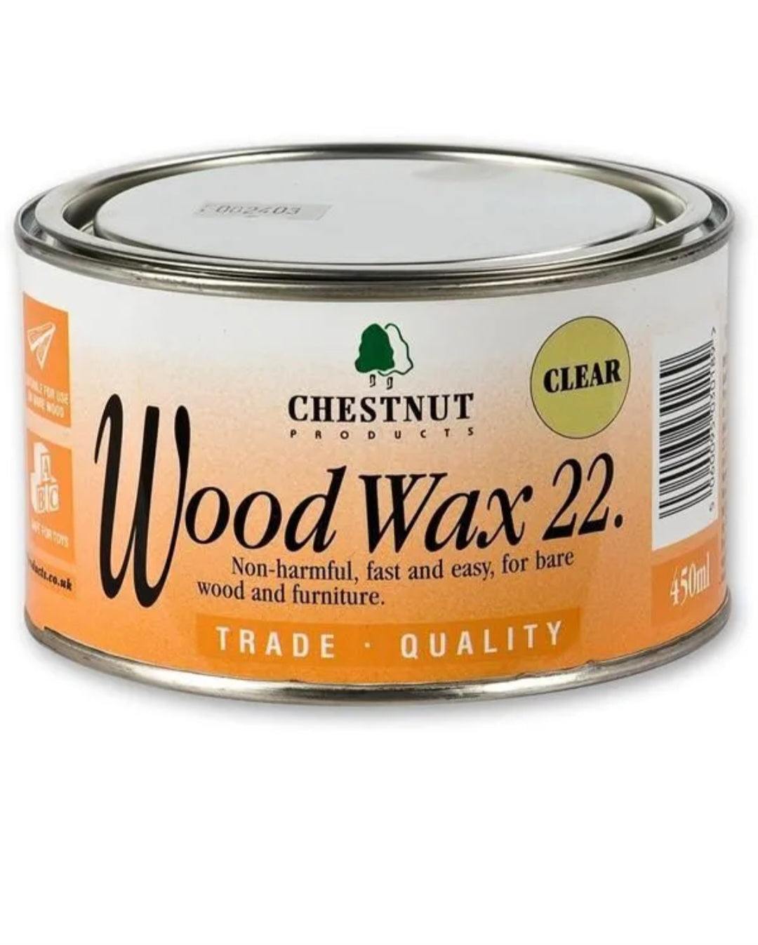 Chestnut Products WoodWax 22 Clear 450ml
