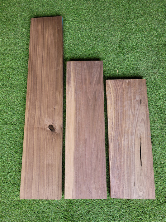 American Black Walnut Hobby Pack of 3 Pieces