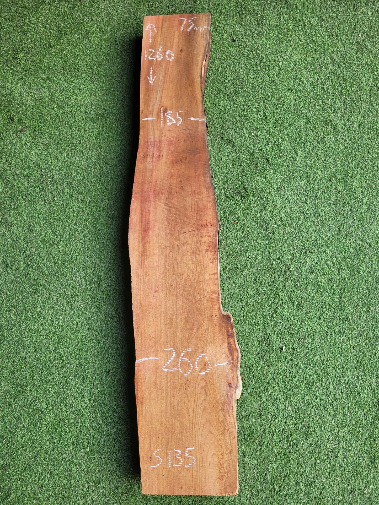 Yew Live Edge Slab 75mm Thick (S135)