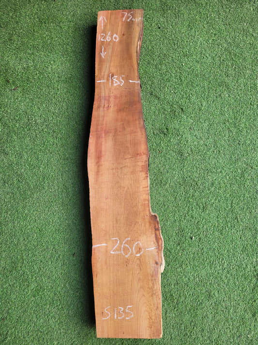 Yew Live Edge Slab 75mm Thick (S135)