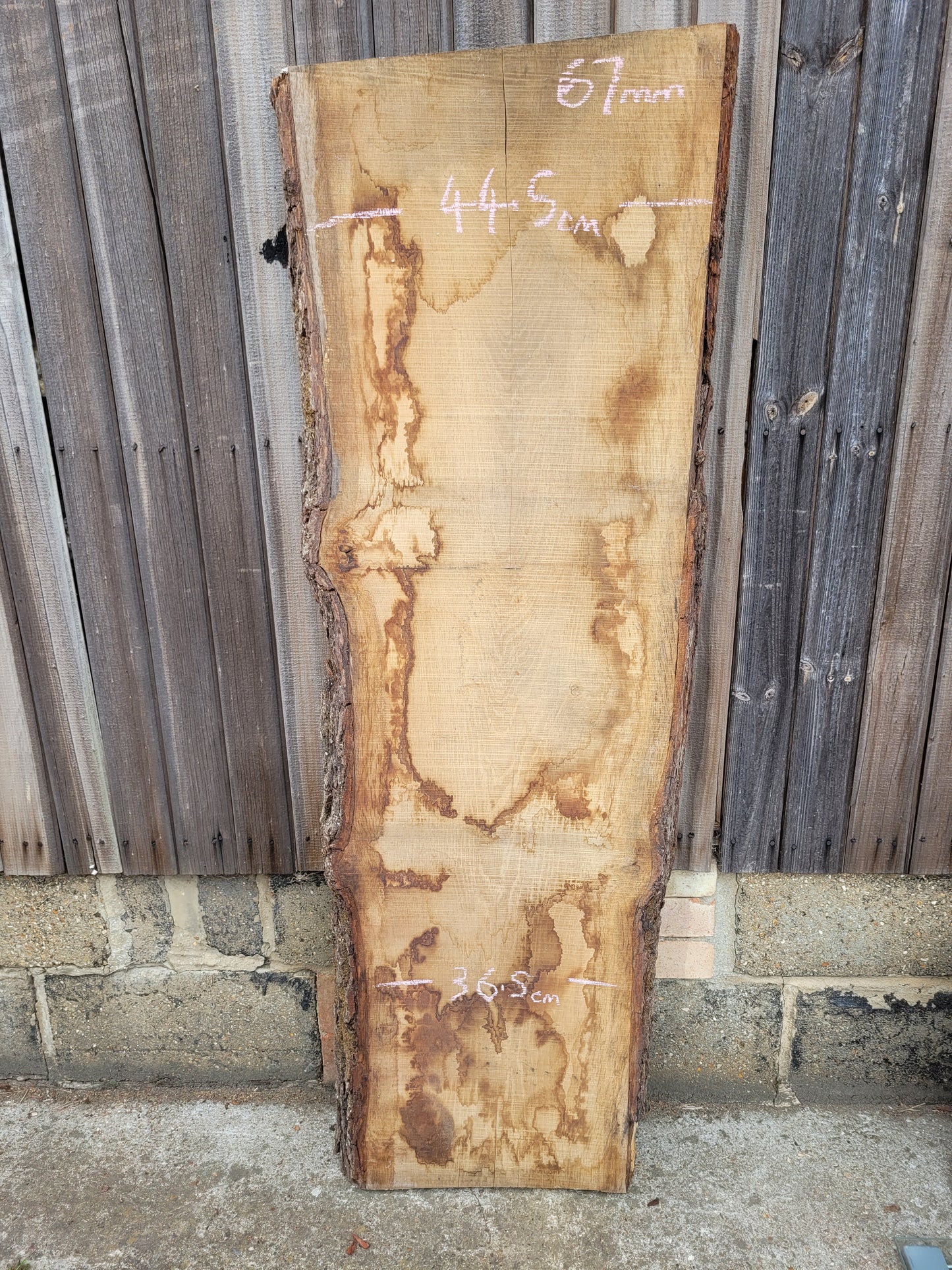 English Oak Hardwood Live Edge Slab 1.5m Long