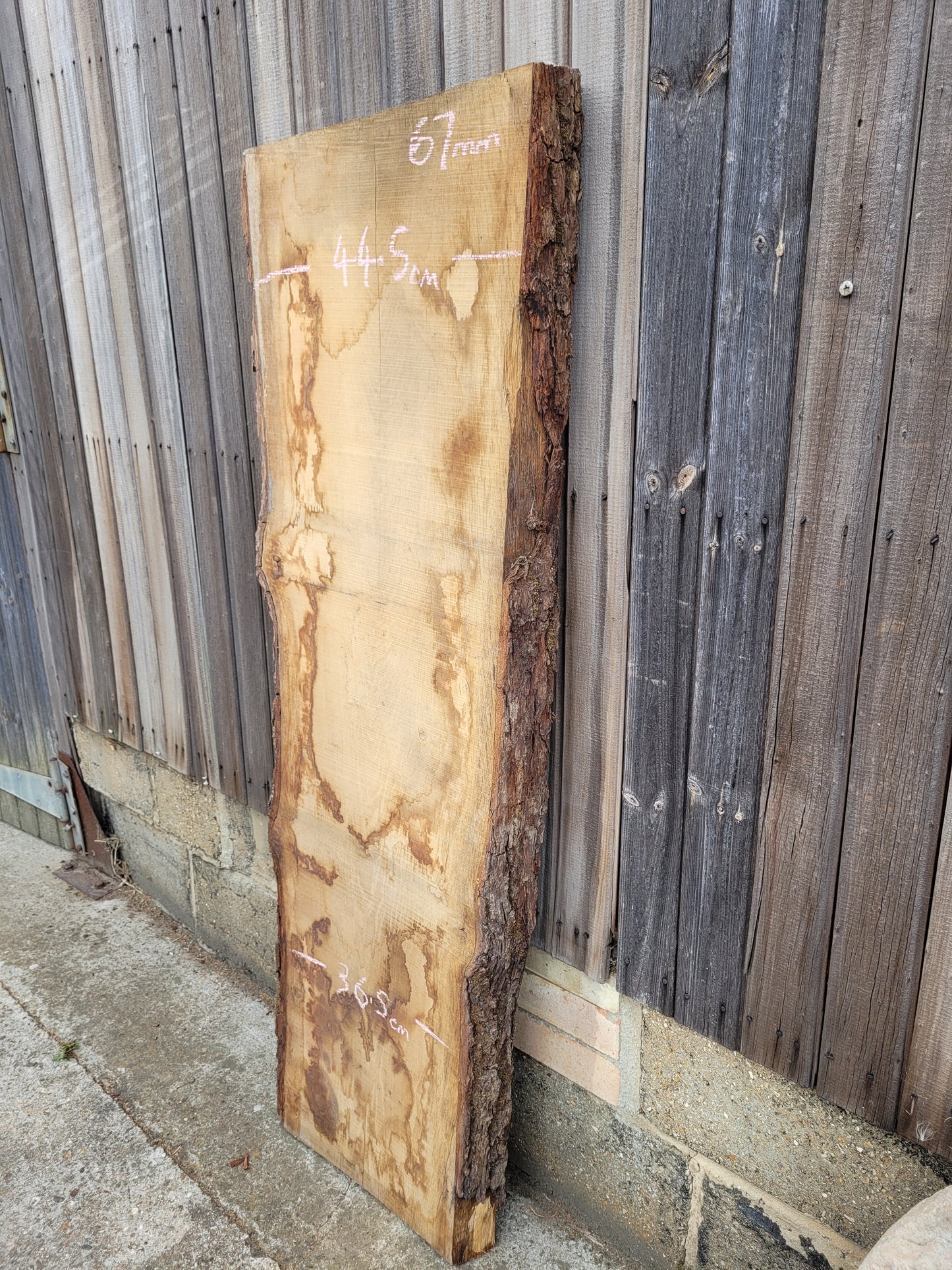 English Oak Hardwood Live Edge Slab 1.5m Long