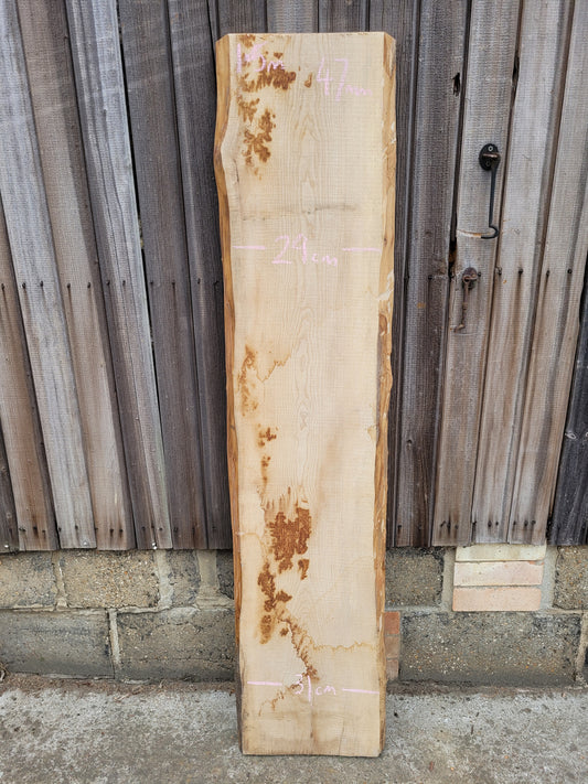 English Ash Hardwood Live Edge Slab 1.5m