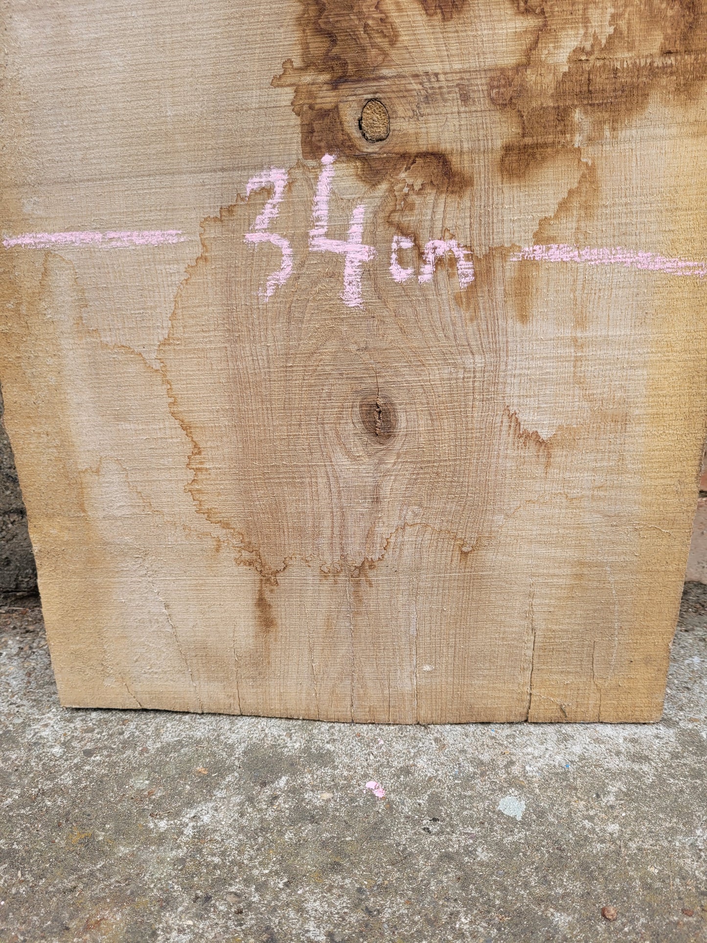 English Ash Hardwood Live Edge Slab 1.5m