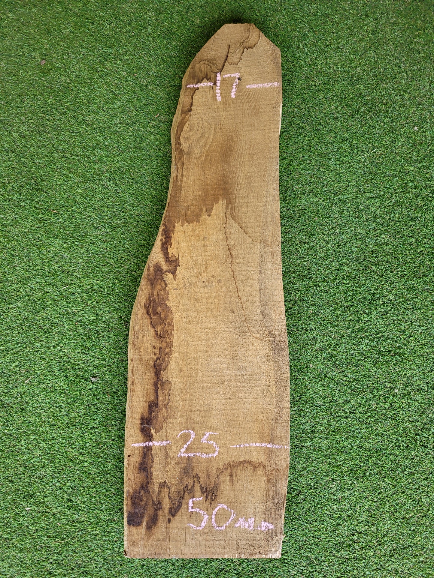 English Oak Hardwood Live Edge Board Rustic Offcut 88cm Long