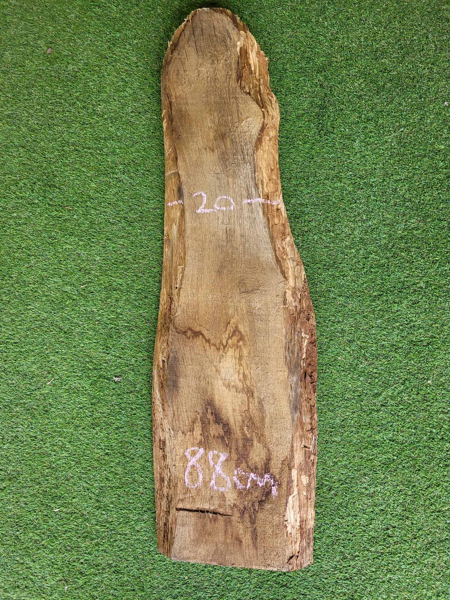 English Oak Hardwood Live Edge Board Rustic Offcut 88cm Long