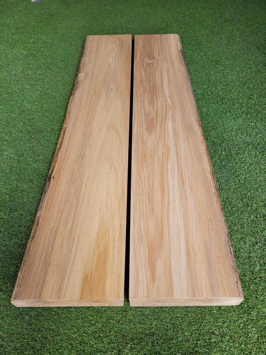 English Oak Hardwood Boards with One Live Edge 47mm thick