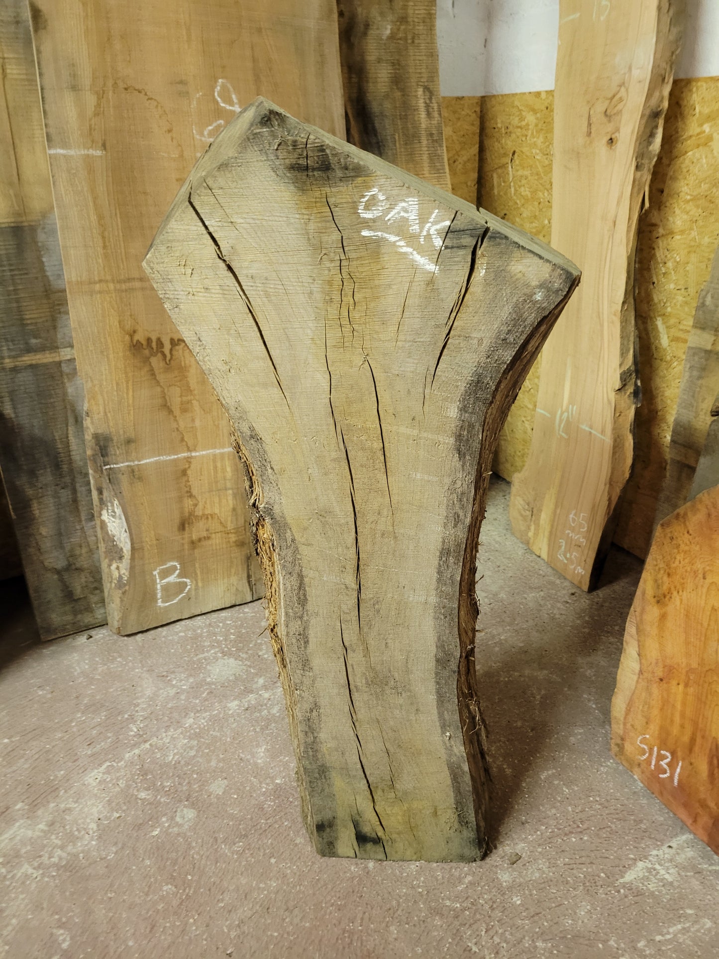 English Oak Live Edge 8" Thick