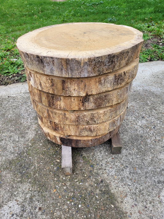 English Oak Cookies Hardwood Round Slabs Air Dried Rustic