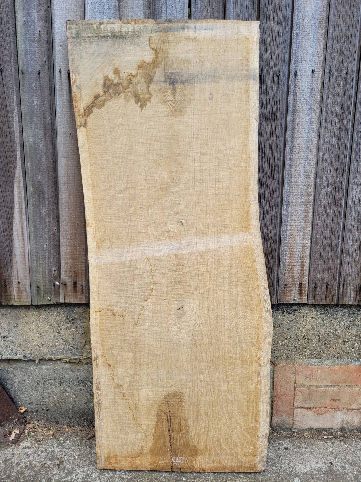 English Oak Hardwood Live Edge Slab 1.18m Long
