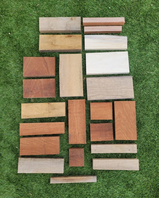 Hardwood Offcuts x22 Mixed Sizes Hobby Pack