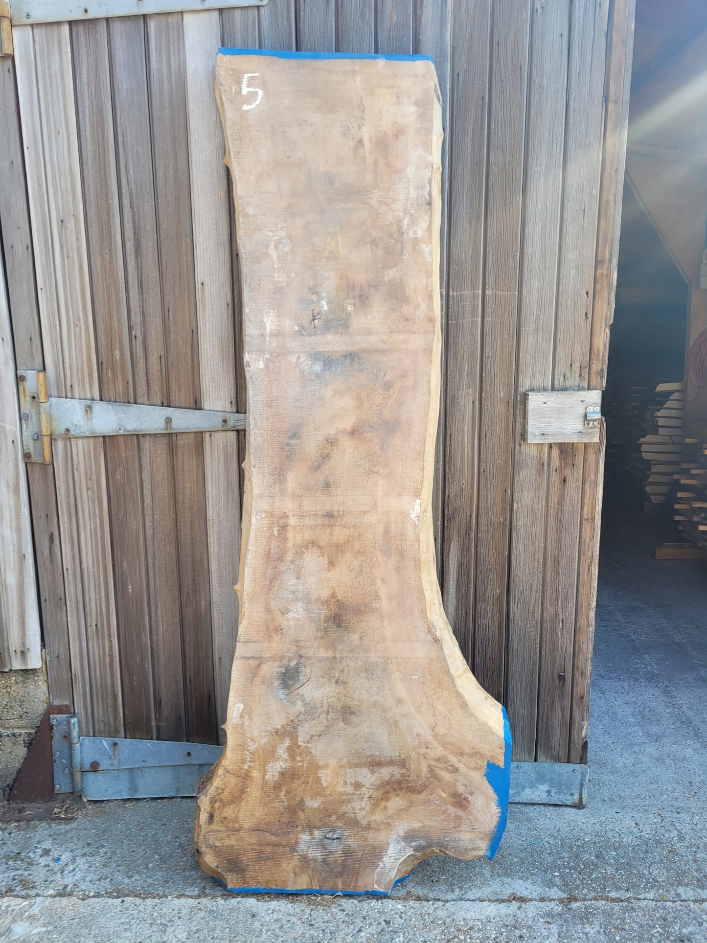 English Walnut Slab Live Edge Board Table Top 1950 x 460/740 x 75mm (5)