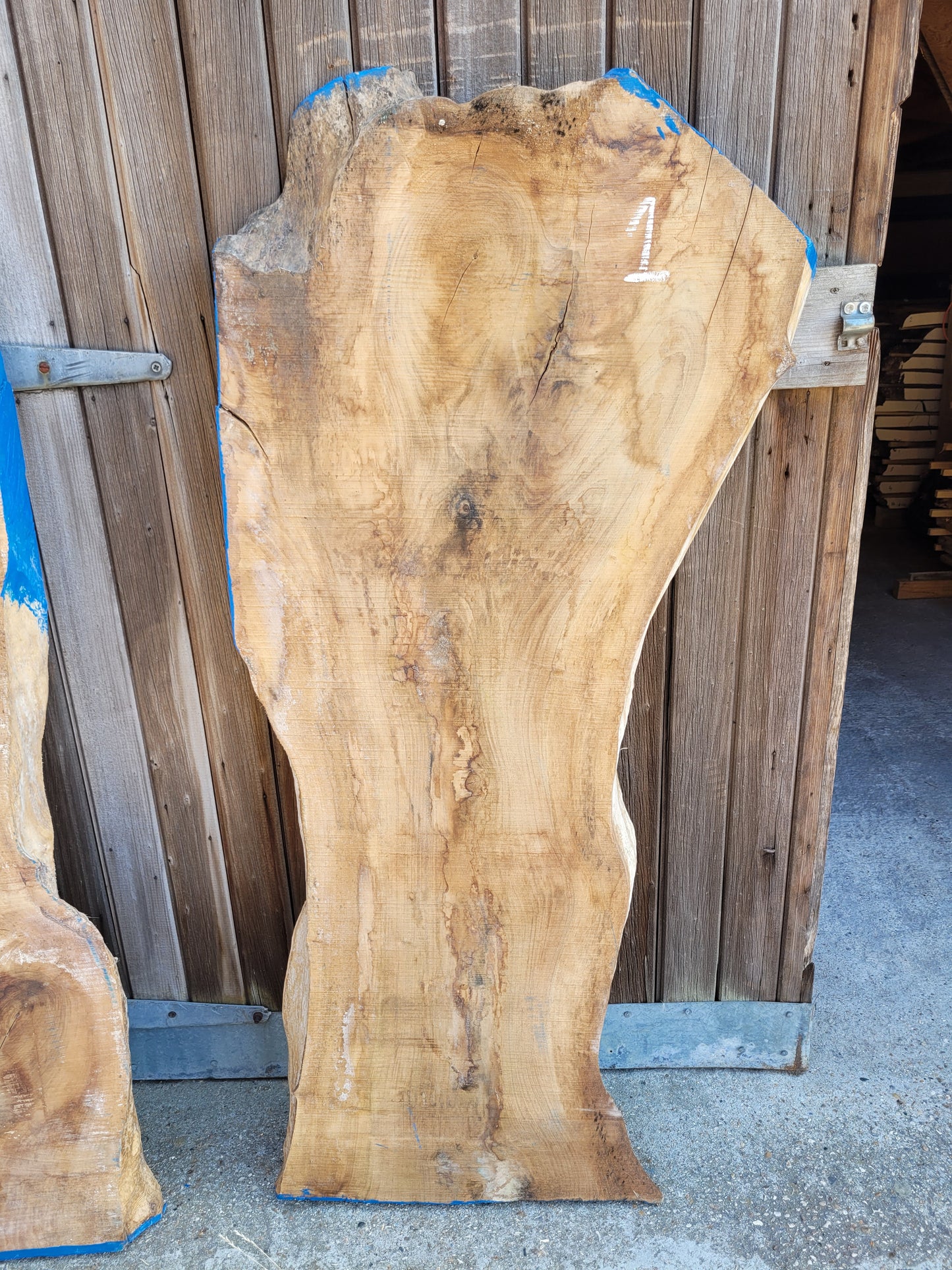 English Walnut Slab Live Edge Board Table Top 1400 x 400/650 x 75mm (1)