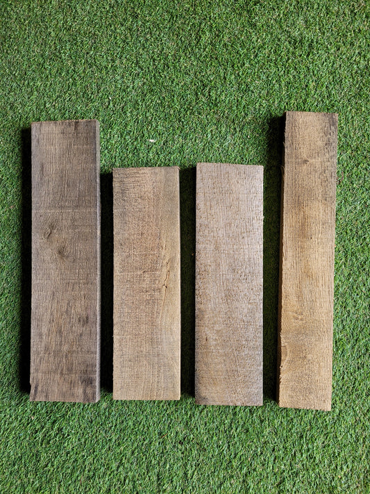 Solid Oak Offcuts x4 Pieces 33-42cm Long (2619)