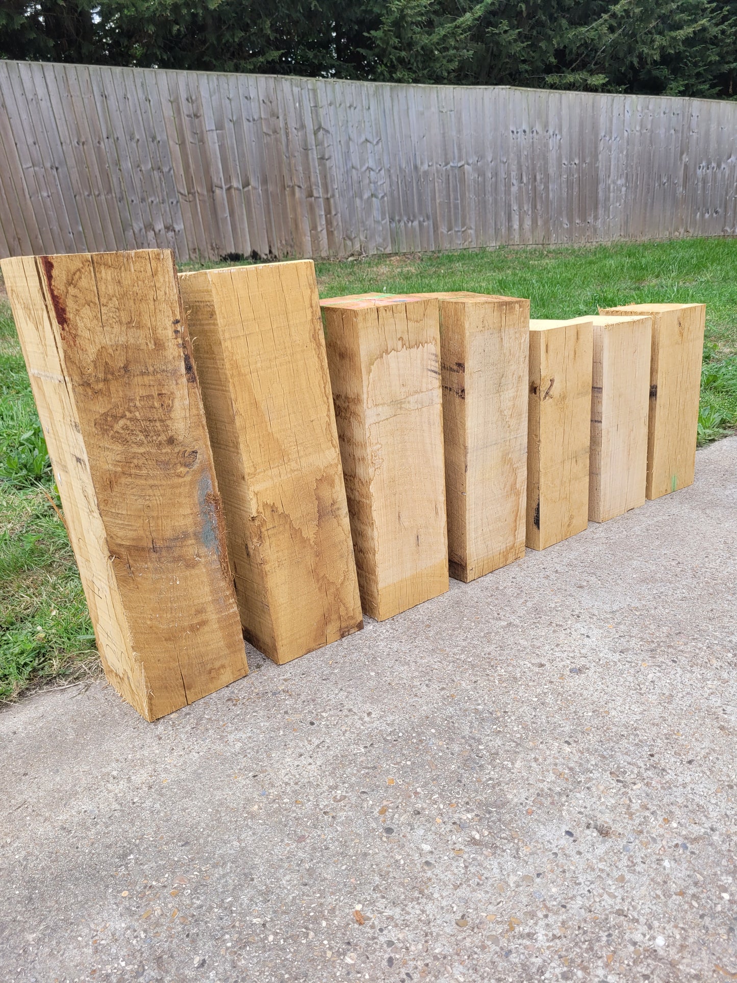 8"x8" Structural Oak Blocks Bollards x7