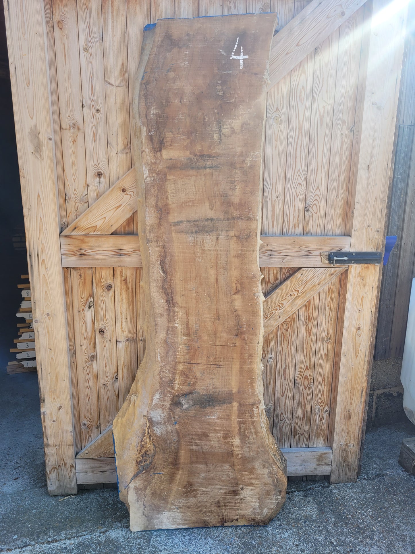 English Walnut Slab Live Edge Board Table Top 1950 x 430/670 x 75mm (4)