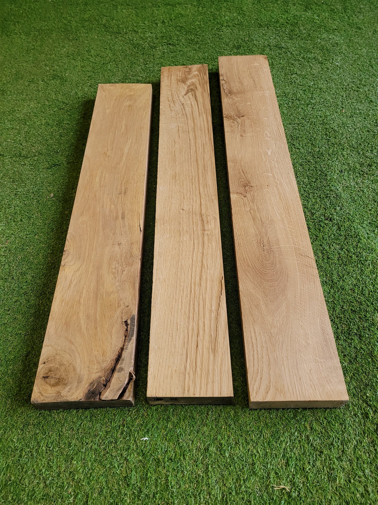 English Oak Boards Pack of 3 Rustic Hardwood 40mm Thick (0100)