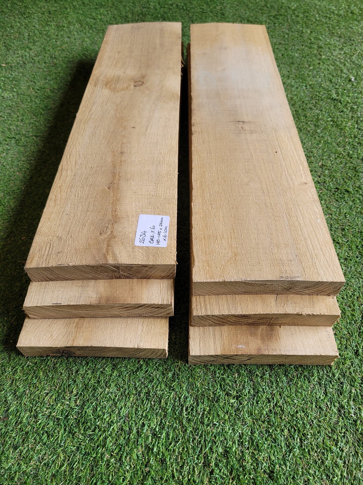 English Oak Boards x6 61cm Long (2633)