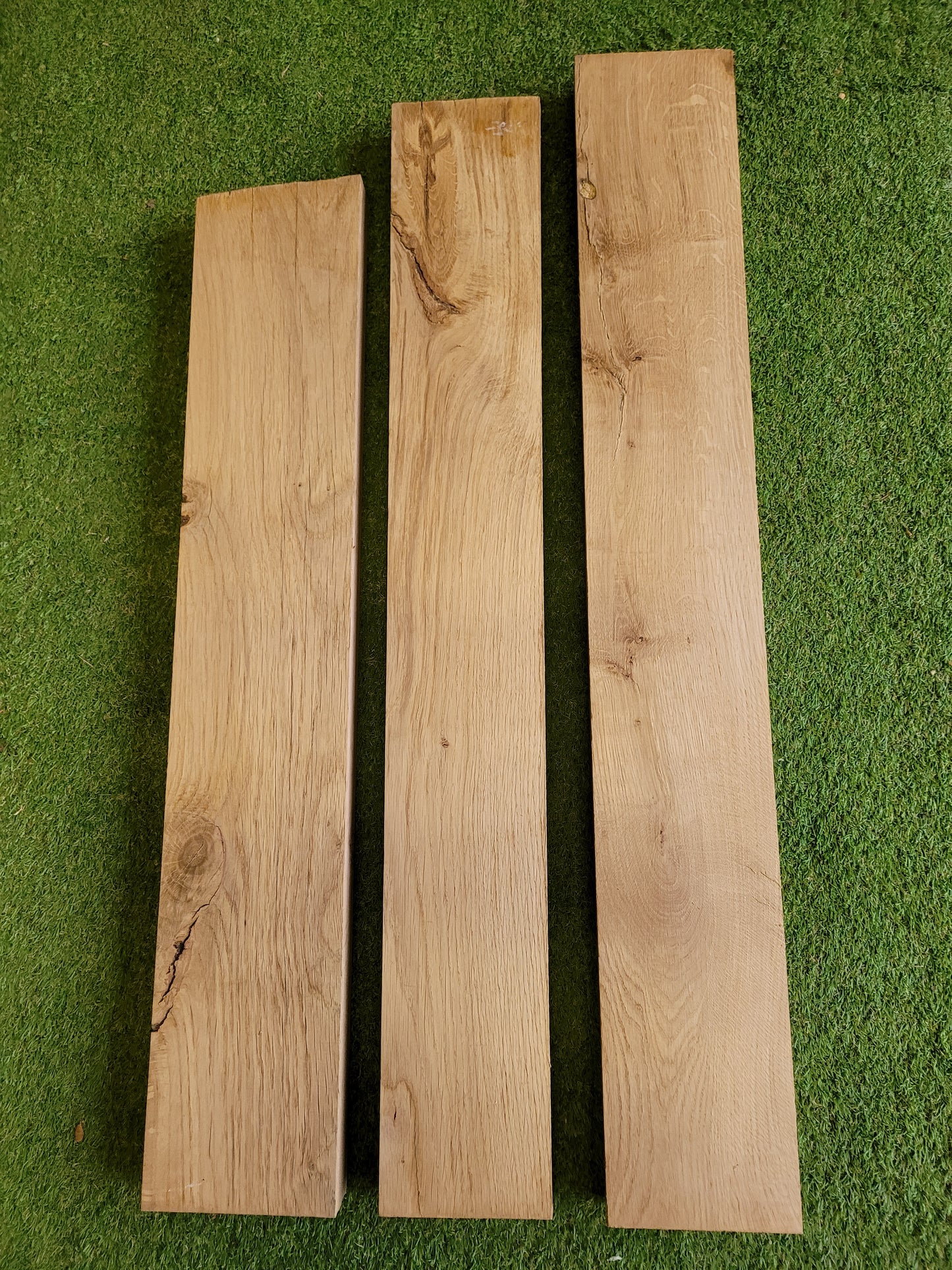 English Oak Boards Pack of 3 Rustic Hardwood 40mm Thick (0100)