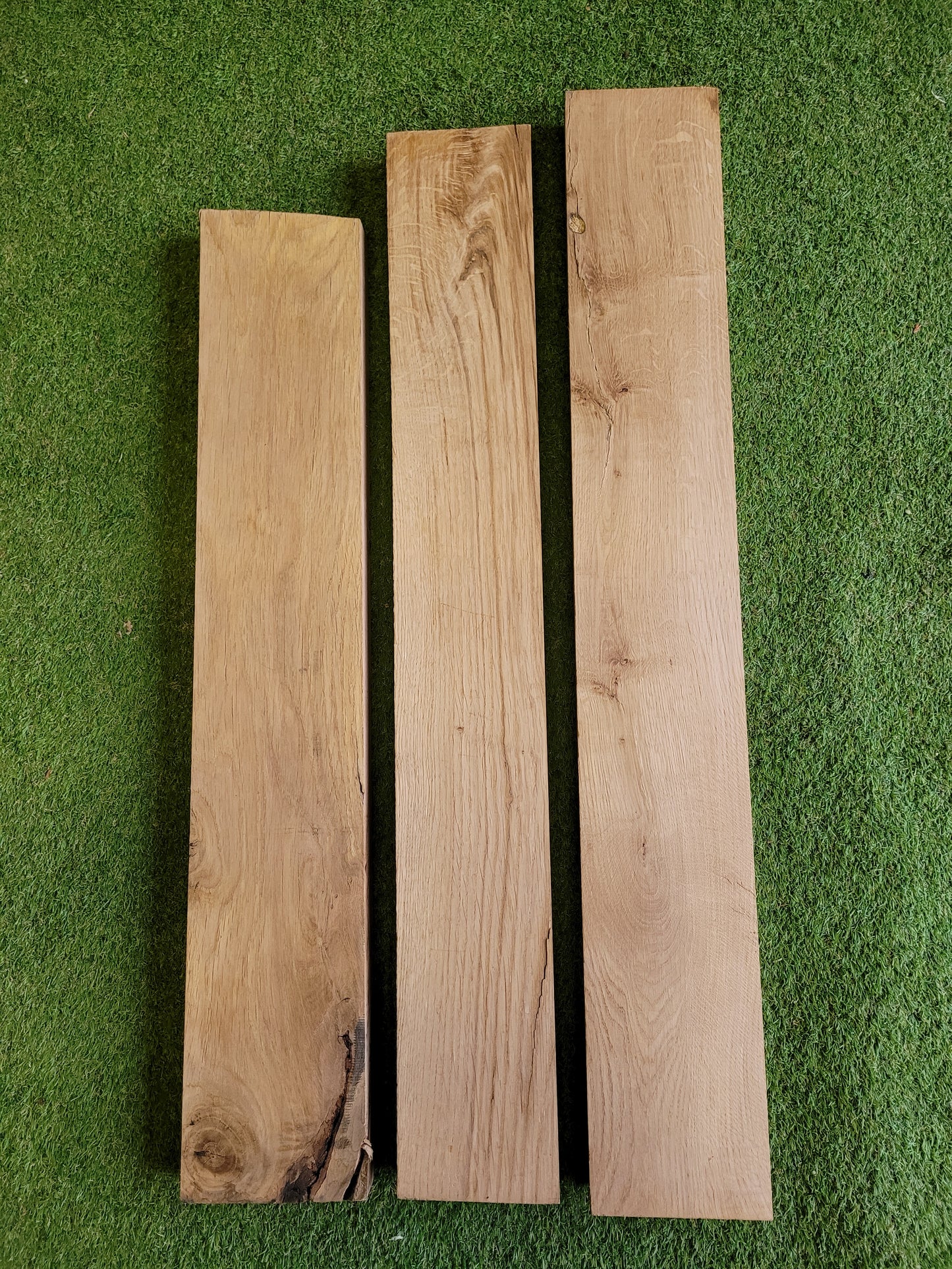 English Oak Boards Pack of 3 Rustic Hardwood 40mm Thick (0100)
