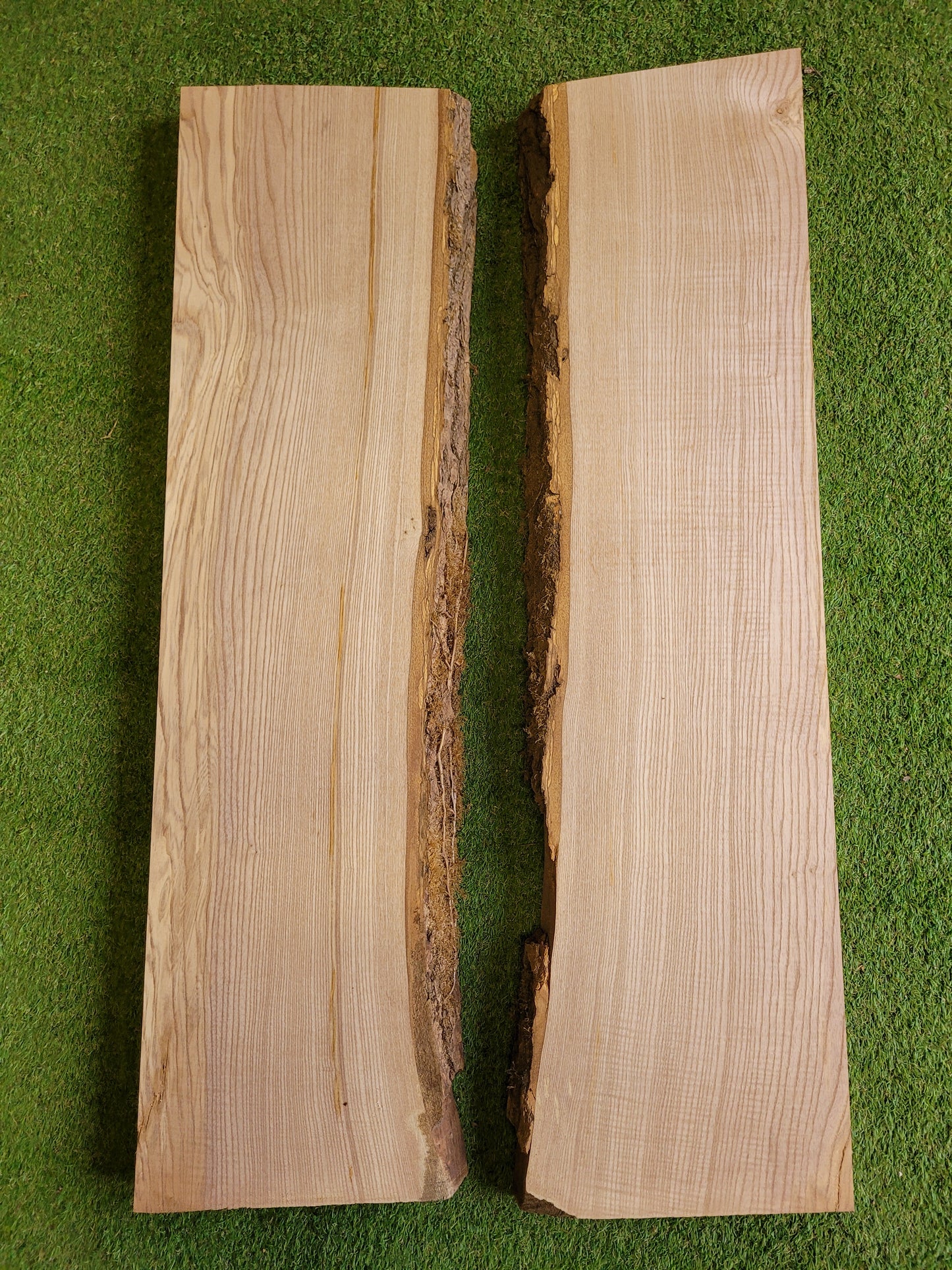 Rippled English Ash Live Edge Boards Shelving (2630)