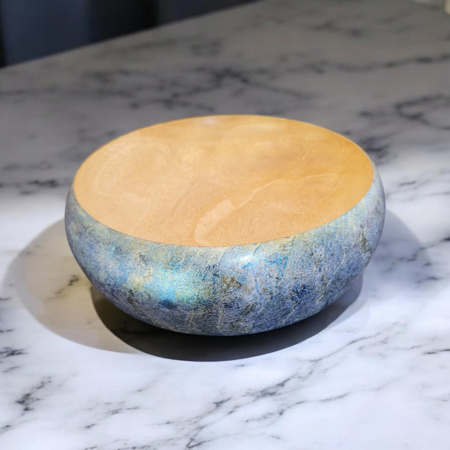 Agba Bowl Blue Shimmer 22cm