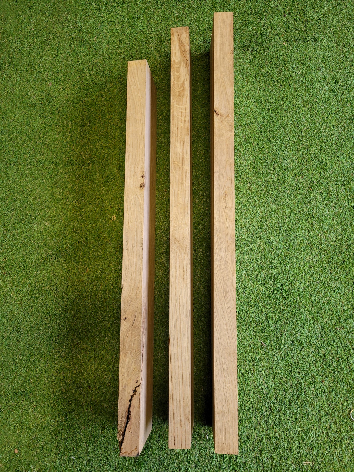 English Oak Boards Pack of 3 Rustic Hardwood 40mm Thick (0100)