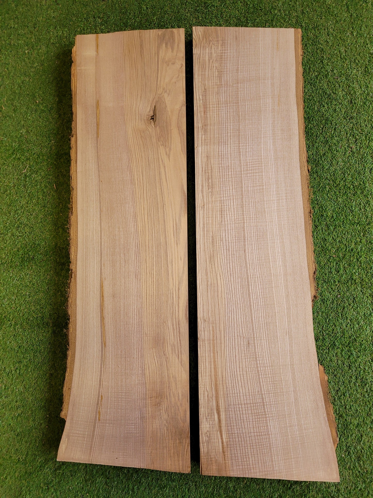 Rippled English Ash Live Edge Boards Shelving (2630)