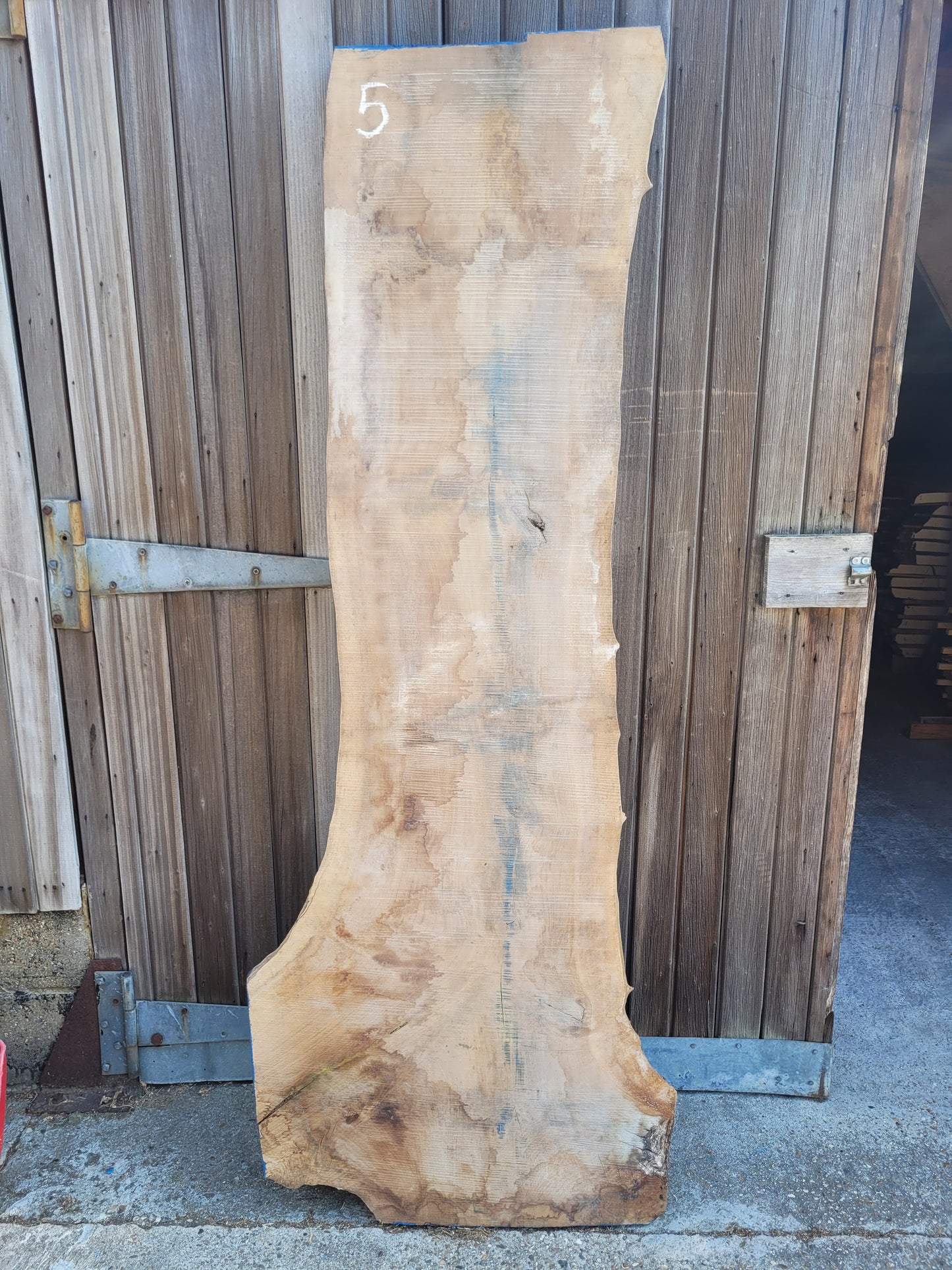 English Walnut Slab Live Edge Board Table Top 1950 x 460/740 x 75mm (5)