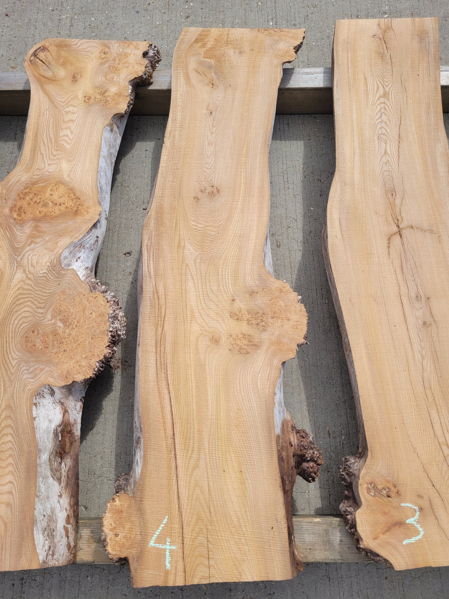 Burr Elm Live Edge Boards 1.25m (101b)