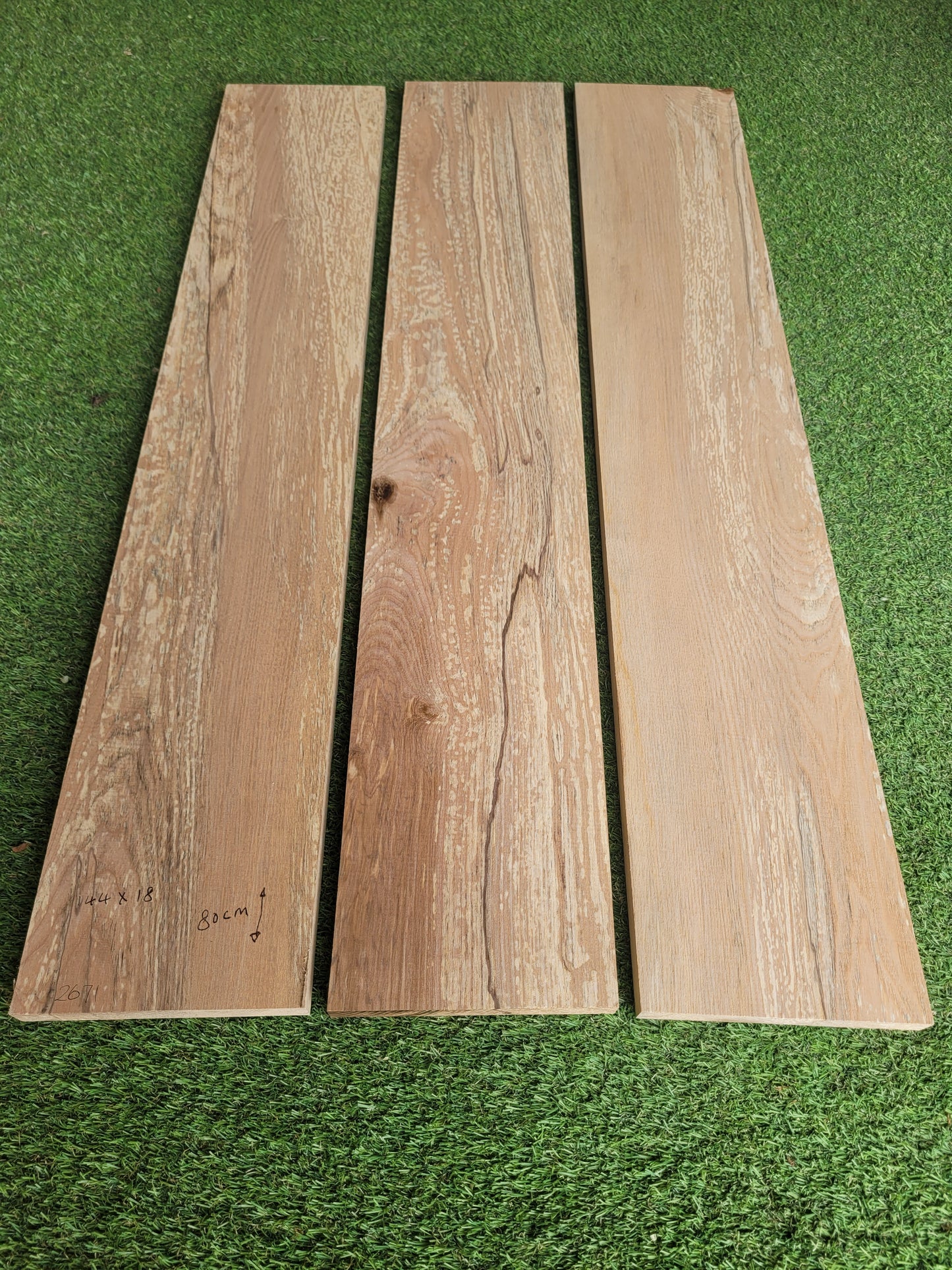 Spalted Ash Boards x3 PAR 80cm Long (2671)