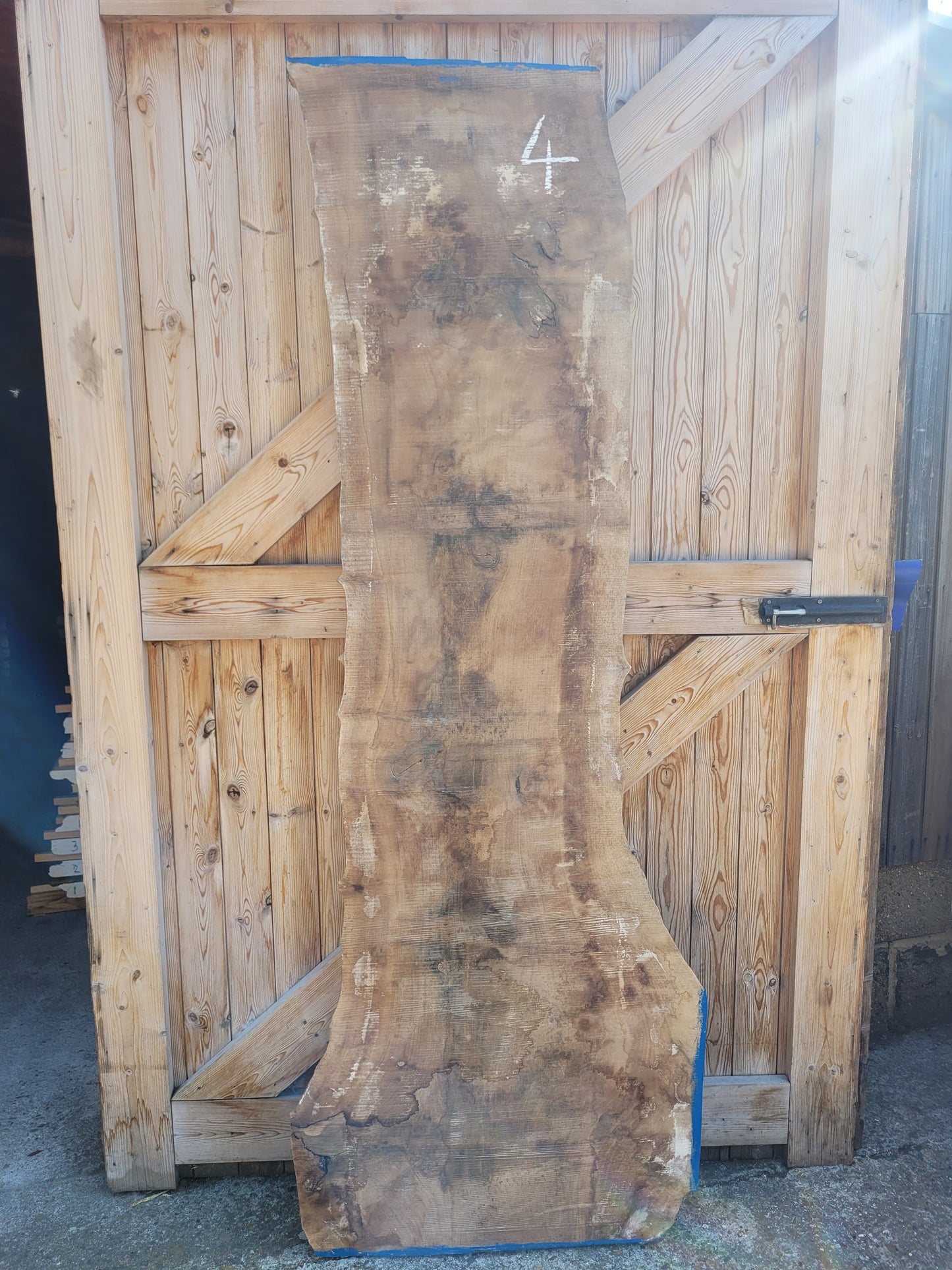 English Walnut Slab Live Edge Board Table Top 1950 x 430/670 x 75mm (4)