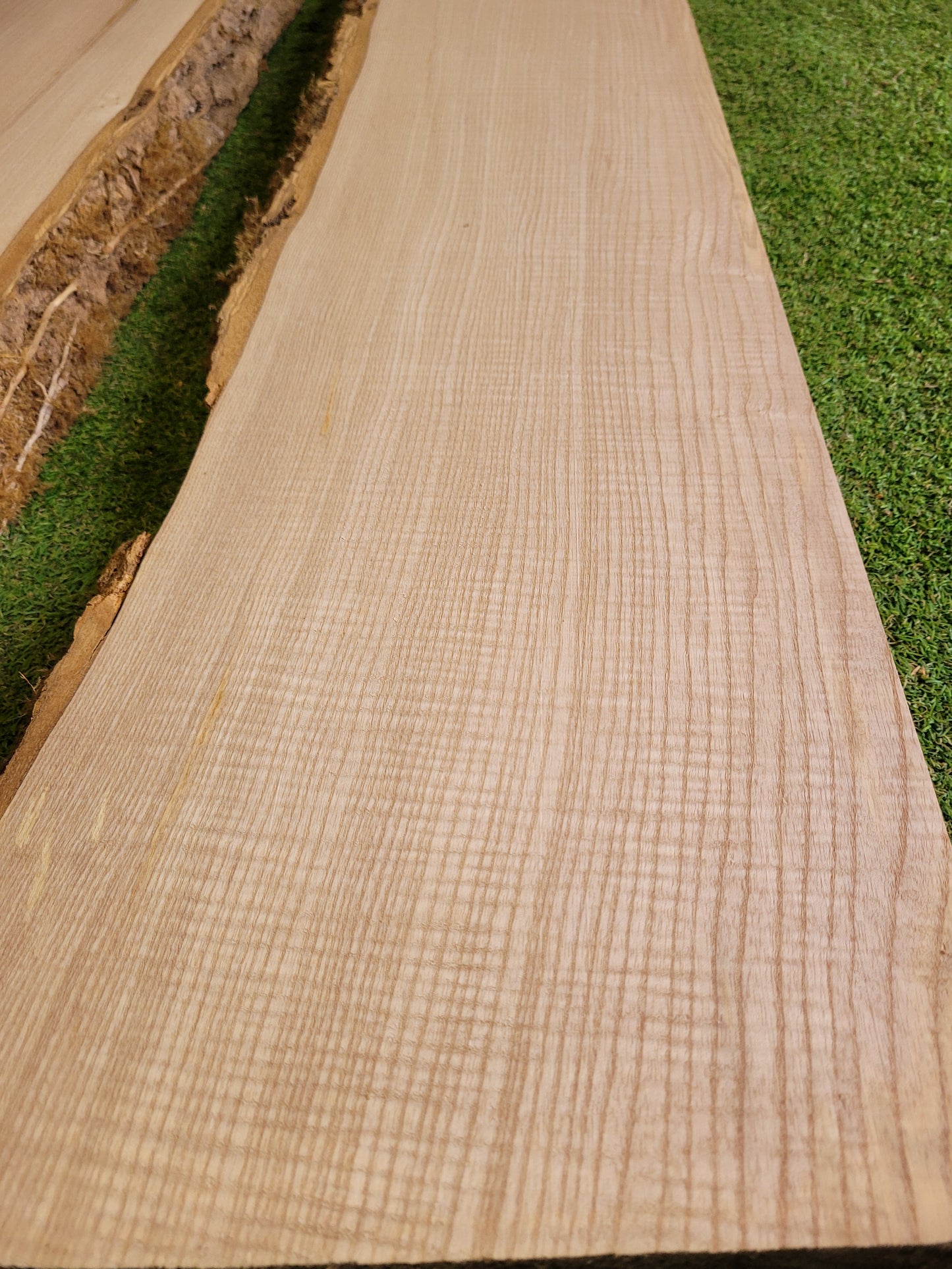 Rippled English Ash Live Edge Boards Shelving (2630)